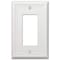 Amerelle Amerelle Chelsea White 1 gang Stamped Steel Decorator Wall Plate 1 pk 149RW - alternate 1